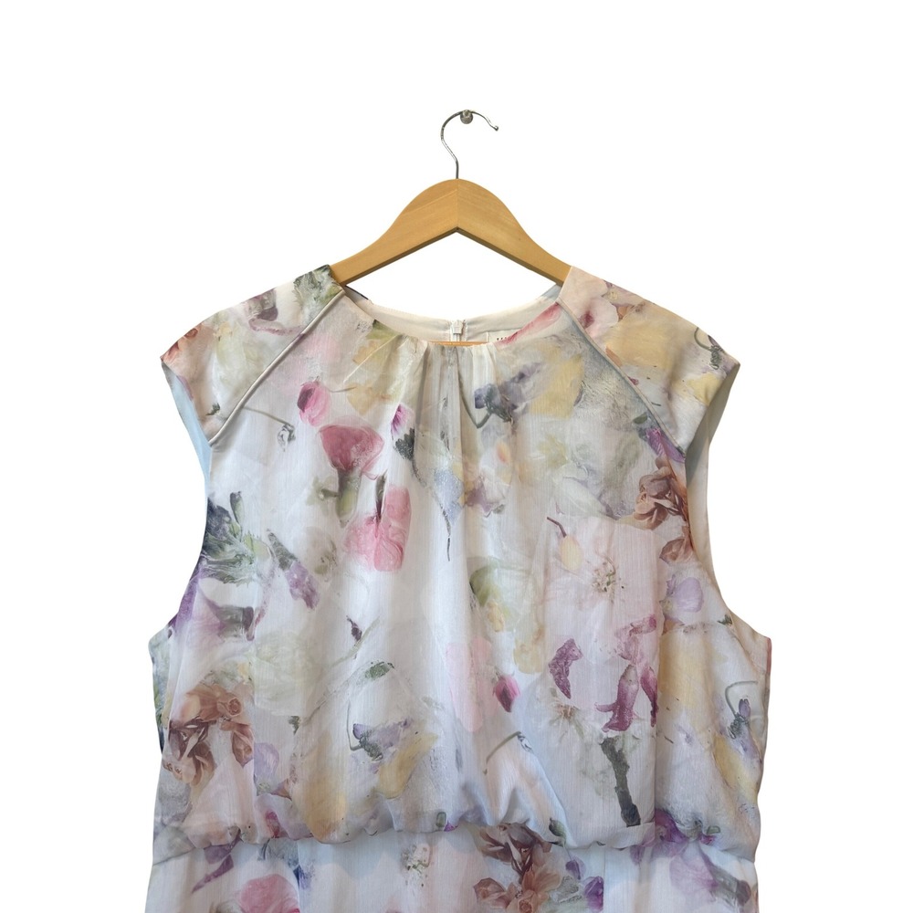 Ted Baker London Saintly Floral Pleated Mini Dress Sz 6 US 16-18 Wedding Guest - Picture 4 of 11